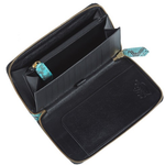 Zelli Camilla Genuine Python Wallet Turquoise
