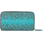 Zelli Camilla Genuine Python Wallet Turquoise