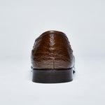 Zelli Capetown Ostrich Quill Tassel Loafers Brown