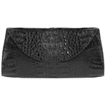 Zelli Capri Genuine Crocodile Clutch Black
