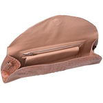 Zelli Capri Genuine Crocodile Clutch Natural