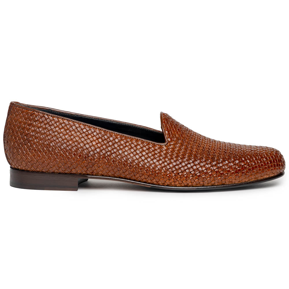 Zelli Cestino Woven Loafers Cognac