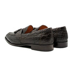 Zelli Como Caiman Crocodile Tassel Loafers Nicotine