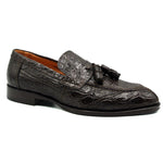 Zelli Como Caiman Crocodile Tassel Loafers Nicotine