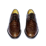 Zelli Verona Caiman Crocodile Dress Shoes Nicotine