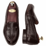 Zelli Como Peccary Split Toe Slip On in Brown