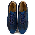 Zelli Costa Suede & Crocodile Sneakers Navy (66-200-NVY)