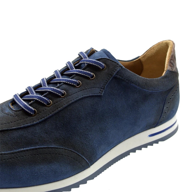 Zelli Costa Suede & Crocodile Sneakers Navy (66-200-NVY)