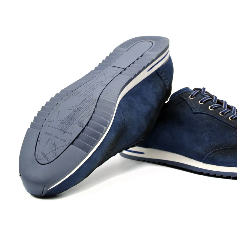 Zelli Costa Suede & Crocodile Sneakers Navy (66-200-NVY)