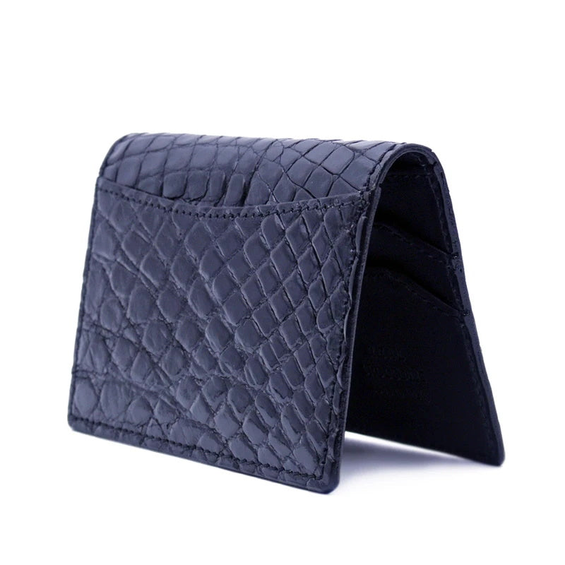 Zelli Crocodile Card Case Black