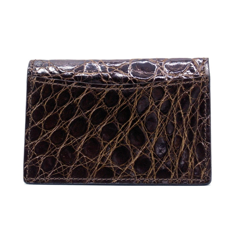 Zelli Crocodile Card Case Cognac