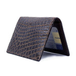 Zelli Crocodile Card Case Nicotine