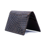 Zelli Crocodile Card Case Nicotine
