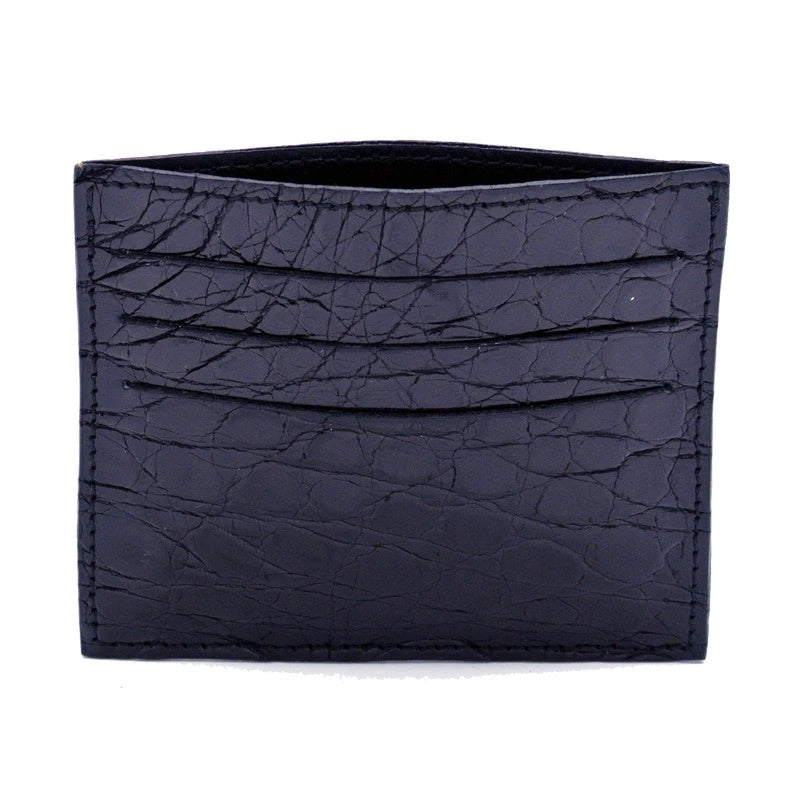 Zelli Crocodile Card Holder Black