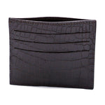 Zelli Crocodile Card Holder Brown Matte