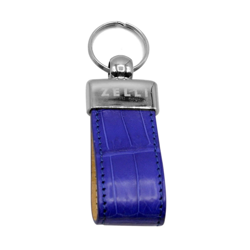Zelli Crocodile Key Loop Cobalt