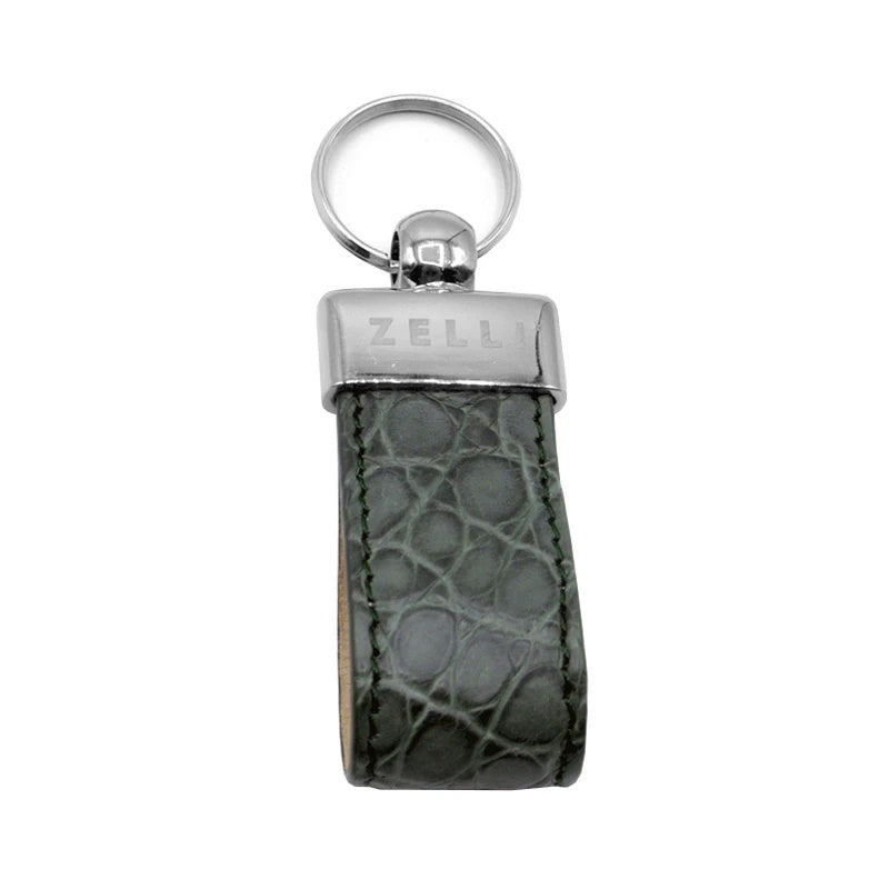 Zelli Crocodile Key Loop Olive