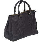Zelli Daniella Genuine Python Handbag Black
