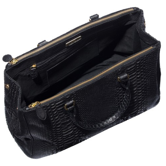 Zelli Daniella Genuine Python Handbag Black