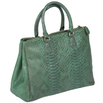 Zelli Daniella Genuine Python Handbag Forest Green