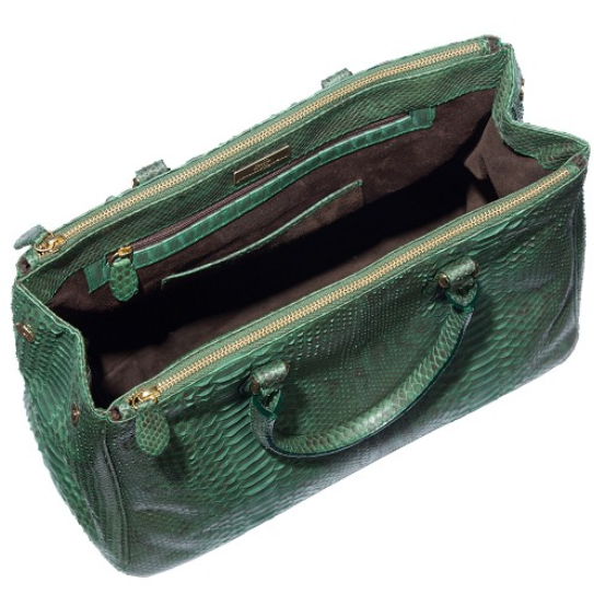Zelli Daniella Genuine Python Handbag Forest Green