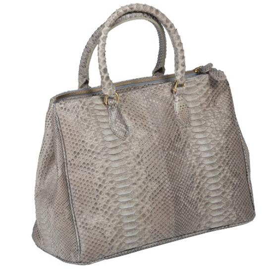Zelli Daniella Genuine Python Handbag Natural