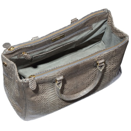 Zelli Daniella Genuine Python Handbag Natural