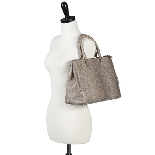 Zelli Daniella Genuine Python Handbag Natural