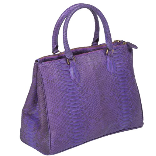 Zelli Daniella Genuine Python Handbag Purple