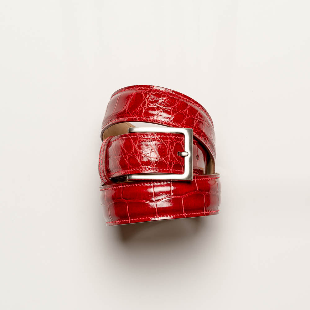 Zelli Alligator Belt Red (70-100-RED)