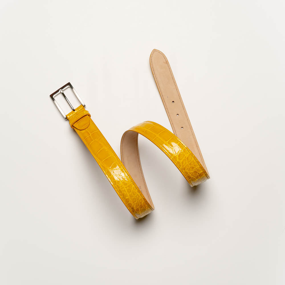 Zelli Alligator Belt Yellow (70-100-YEL)
