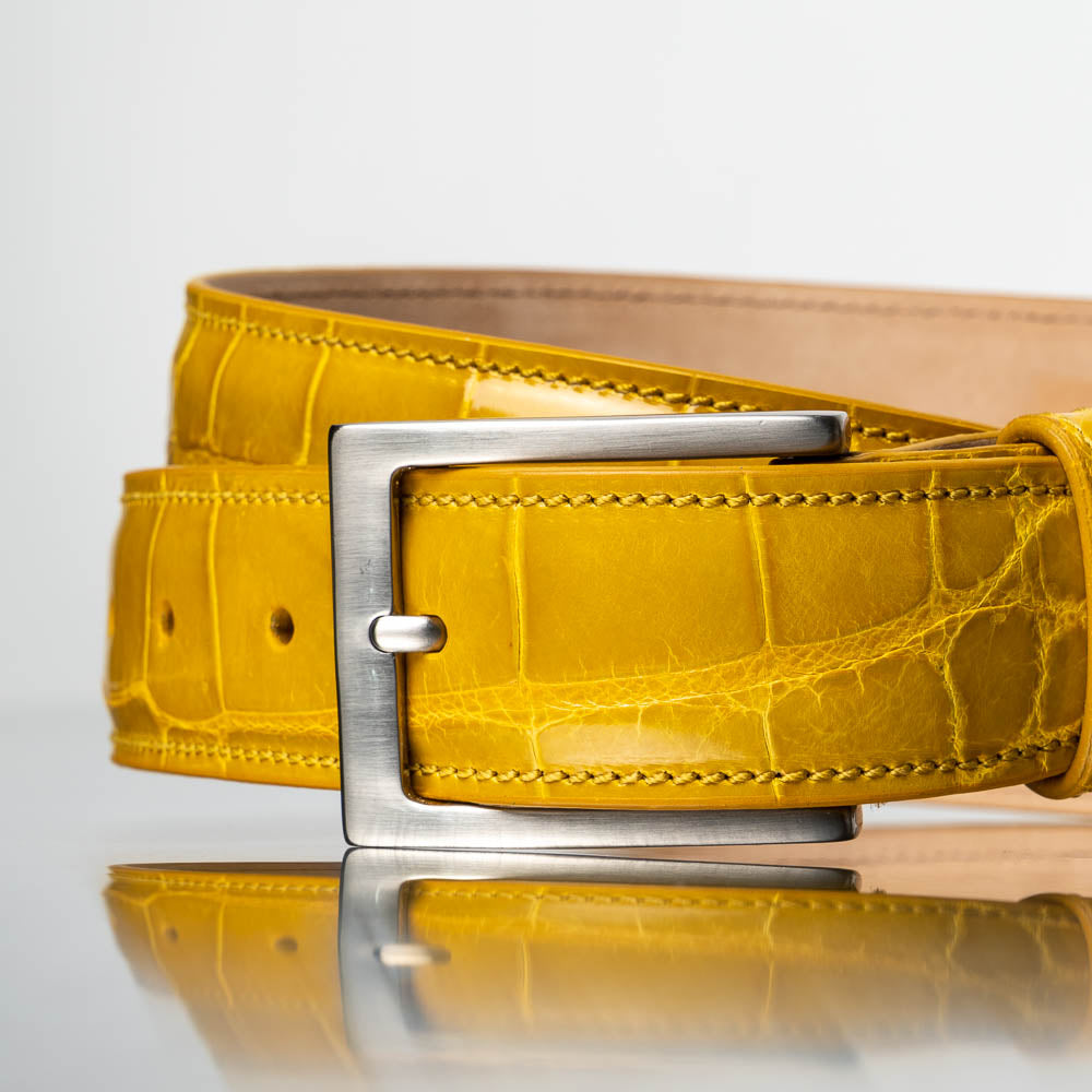 Zelli Alligator Belt Yellow (70-100-YEL)