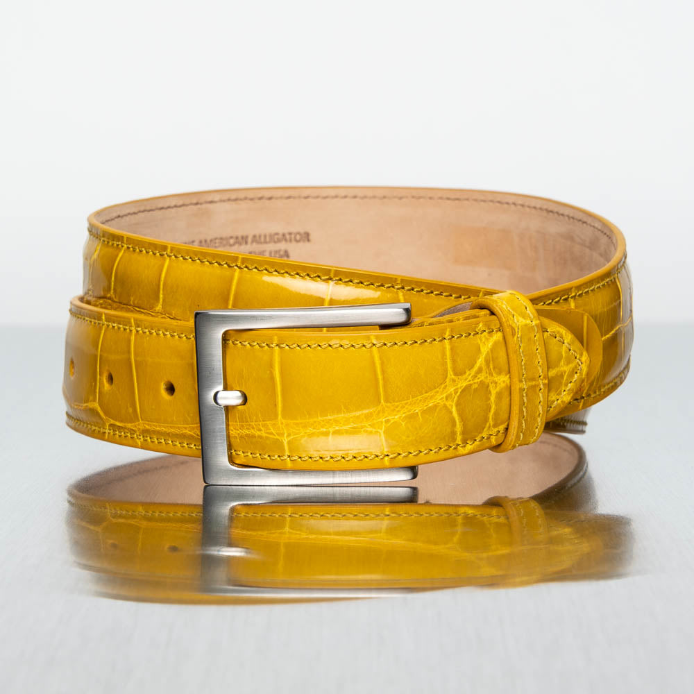 Zelli Alligator Belt Yellow (70-100-YEL)