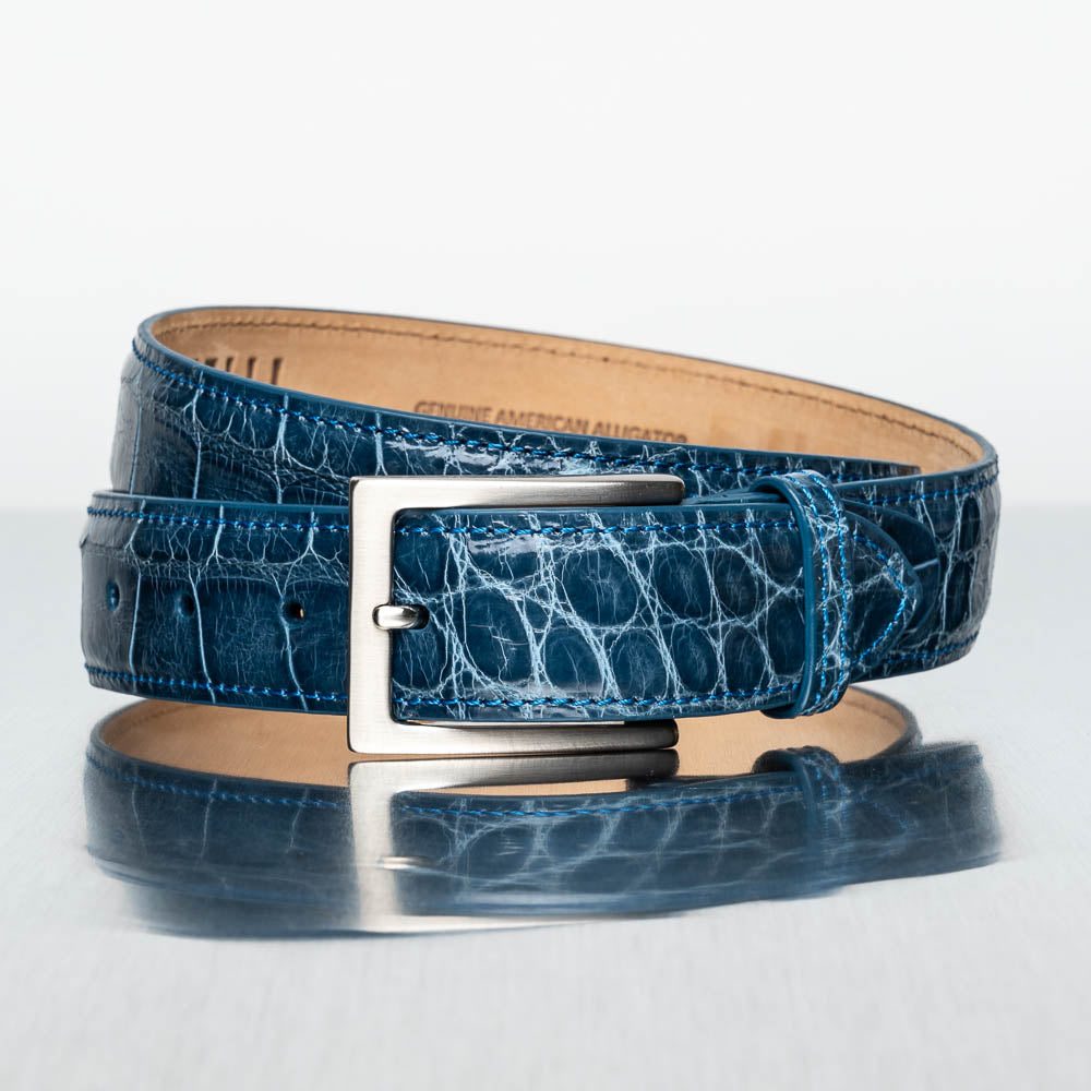 Zelli Alligator Belt Denim (70-100-DNM)