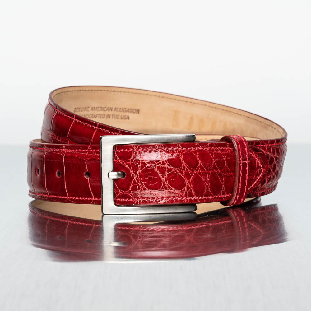 Zelli Alligator Belt Red (70-100-RED)