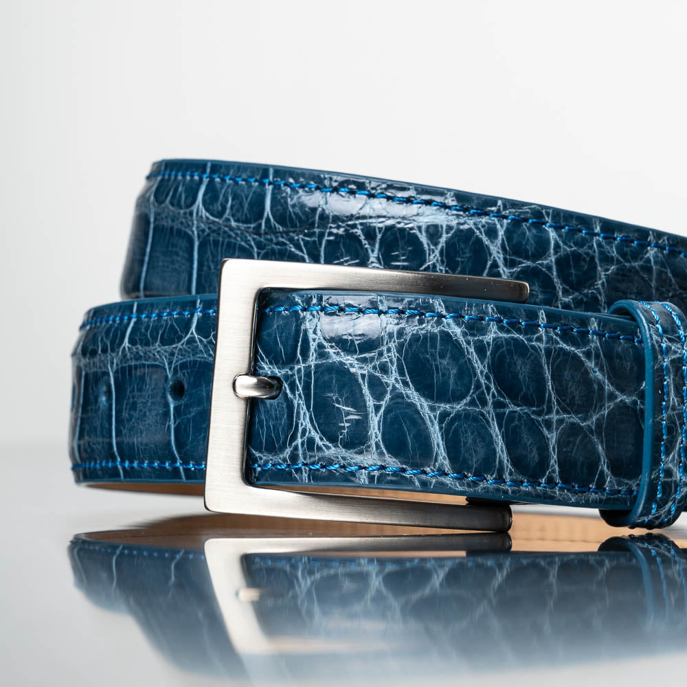 Zelli Alligator Belt Denim (70-100-DNM)