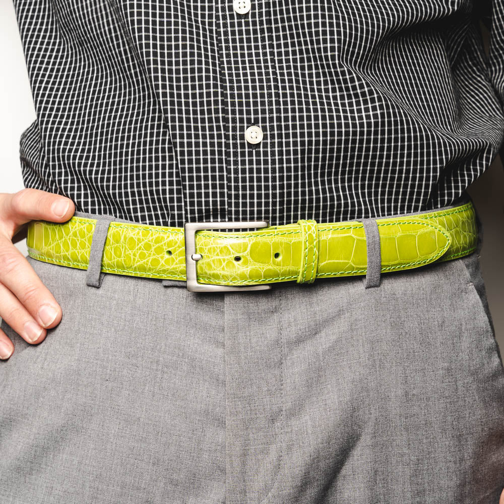 Zelli Alligator Belt Apple (70-100-APL)