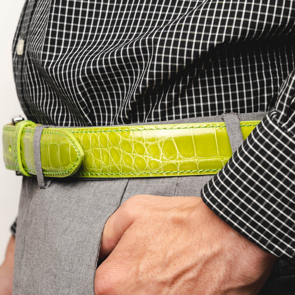 Zelli Alligator Belt Apple (70-100-APL)