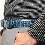 Zelli Alligator Belt Denim (70-100-DNM)