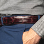 Zelli Alligator Belt Bordeaux (70-100-BDX)