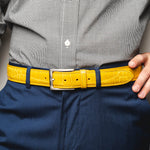 Zelli Alligator Belt Yellow (70-100-YEL)