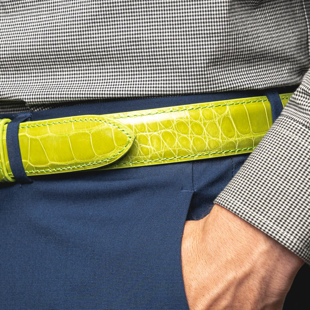 Zelli Alligator Belt Apple (70-100-APL)