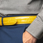Zelli Alligator Belt Yellow (70-100-YEL)