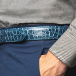 Zelli Alligator Belt Denim (70-100-DNM)