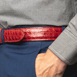 Zelli Alligator Belt Red (70-100-RED)