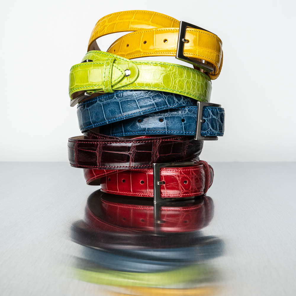 Zelli Alligator Belt Bordeaux (70-100-BDX)