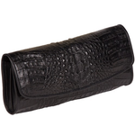 Zelli Florence Genuine Crocodile Clutch Black