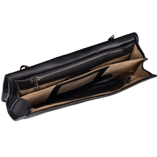 Zelli Florence Genuine Crocodile Clutch Black