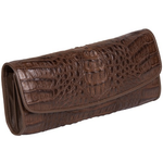 Zelli Florence Genuine Crocodile Clutch Brown