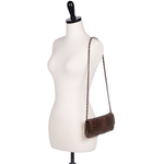 Zelli Florence Genuine Crocodile Clutch Brown